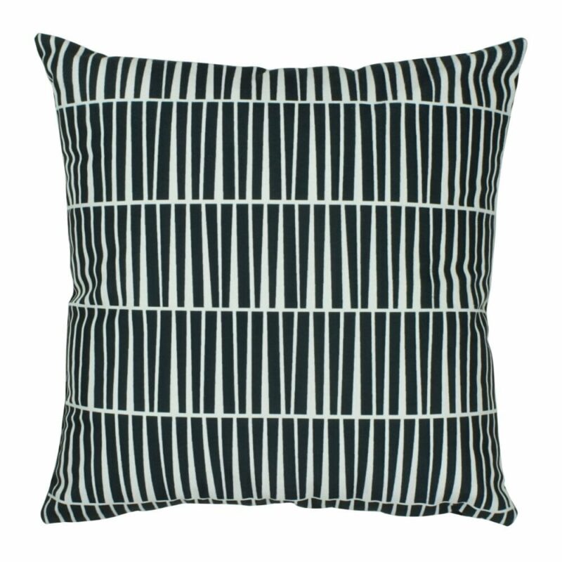 Black and White Line Pattern Cushion Cover - 45x45cm - SC391 cushion cover in Black and White Line pattern - 45x45cm