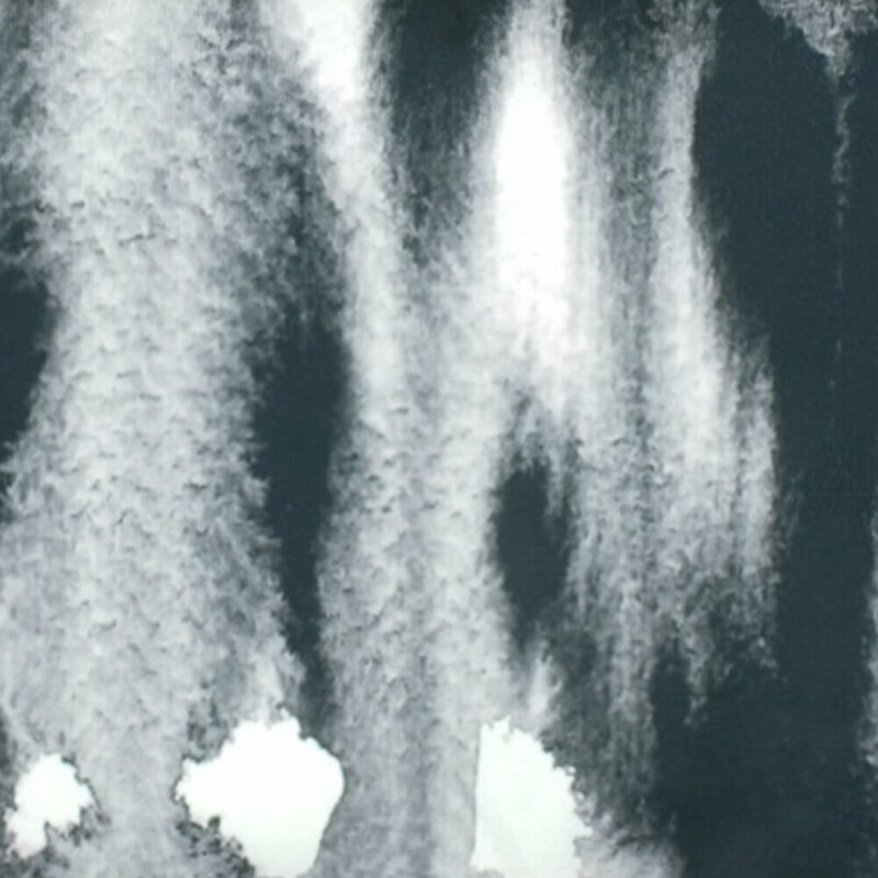 closer look at a rectangular cushion cover in Faded Black pattern