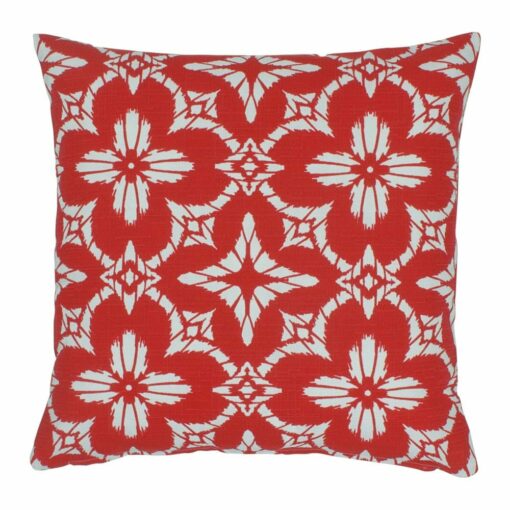 Modern Floral Red Outdoor Cushion Cover SC326 Outdoor cushion cover in Modern Floral Red pattern