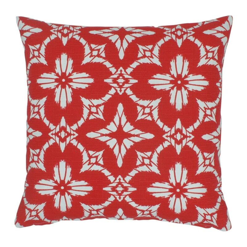 Modern Floral Red Outdoor Cushion Cover SC326 Outdoor cushion cover in Modern Floral Red pattern