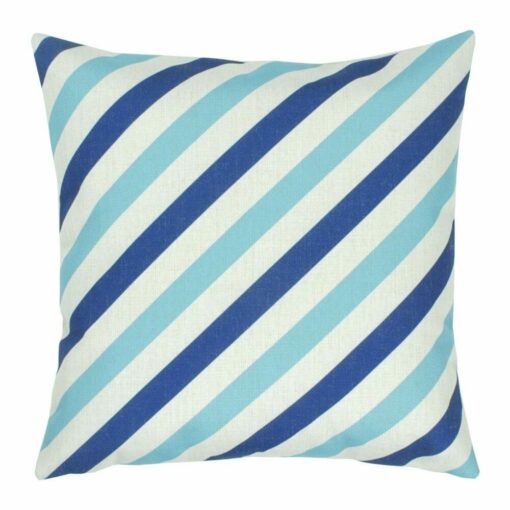 Cushion Cover in Square shape with Blue Diagonal pattern - 45x45cm