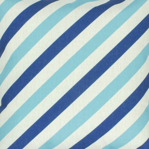closer look at a Cushion in Square shape with Blue Diagonal pattern - 45x45cm