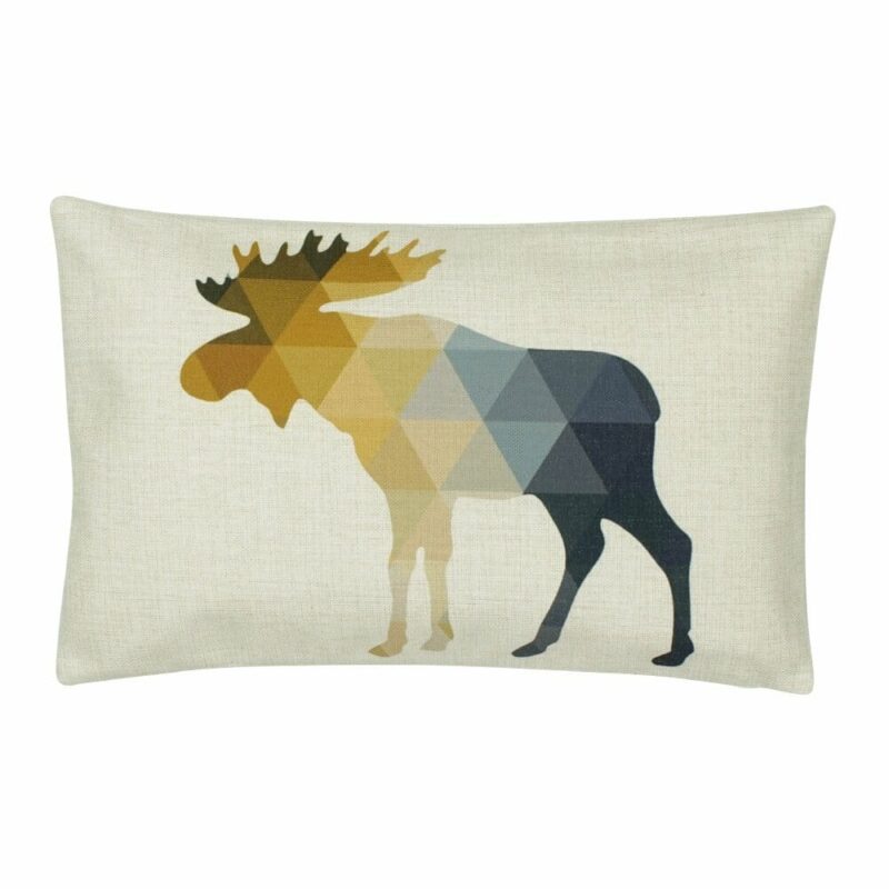 Multi Colour Geometric Moose Rectangular Cushion Cover - 30x50cm - SC403-30 Rectangular cushion cover in Multi Colour Geometric Moose pattern -30x50cm