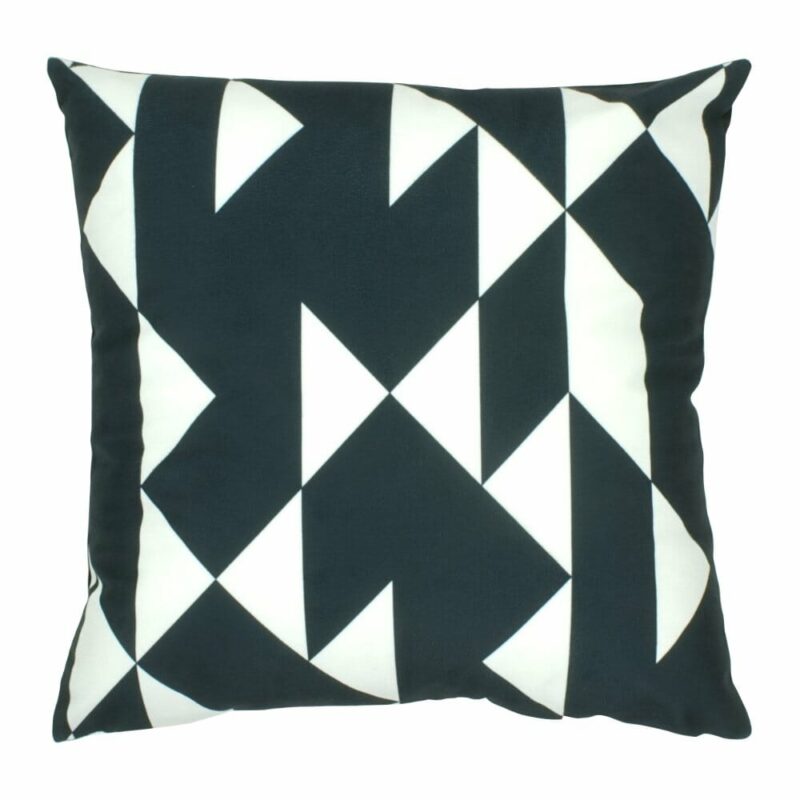 Black and White Triangle Cushion Cover - 45x45cm - SC390 cushion cover in Black and White Triangle pattern - 45x45cm
