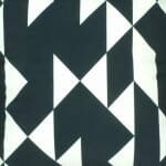 closer look at a cushion in Black and White Triangle pattern - 45x45cm