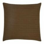 back side view of a Buttoned Cable Knit Cushion in Dark Brown colour - 50x50cm