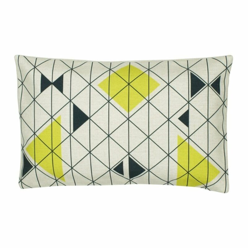 Yellow and White Trellis Rectangular Cushion Cover - 30x50cm - SC245-30 Rectangular cushion cover in Yellow and White Trellis pattern -30x50cm