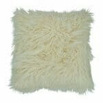 a square fur cushion in Cream - 45cm x 45cm