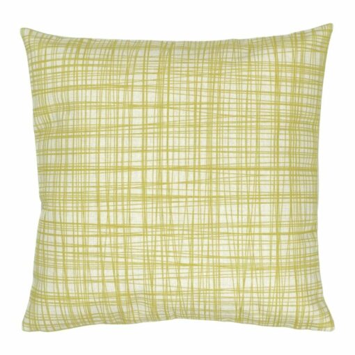 Cushion Cover in Square shape with Gold Plaid - 45x45cm