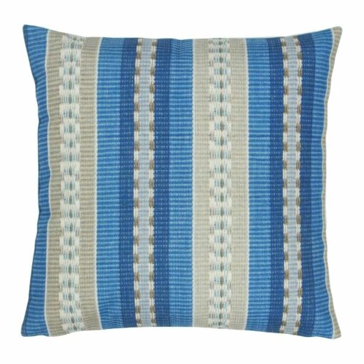 Cushion Cover in Square shape with Blue Stripes - 45x45cm