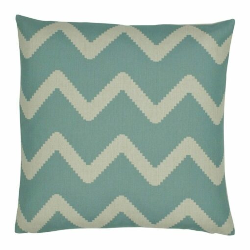 Cushion Cover in Square shape with Baby Blue Chevron - 45x45cm