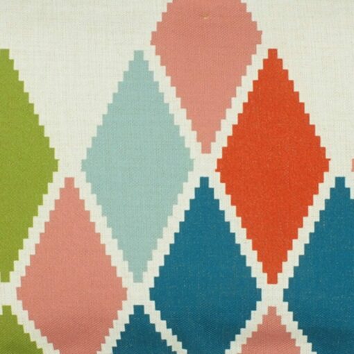 a closer look at a Rectangular Cushion in Multi colour Diamond pattern - 30x50cm