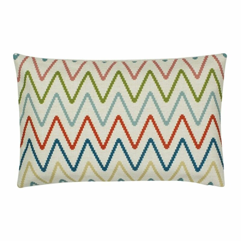 Chevron Multicolor Rectangular Cushion Cover - 30x50cm -SC405-30 a Rectangular Cushion Cover in Chevron Multicolor pattern - 30x50cm