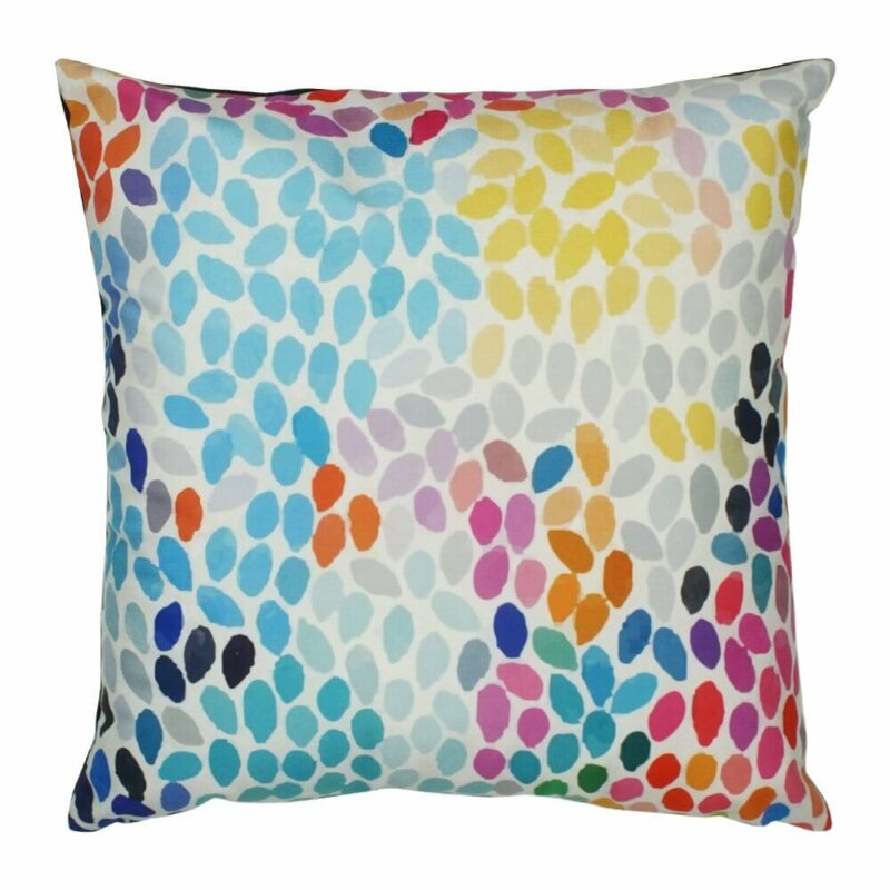 Multi Colour Petals Cushion Cover - 45x45cm - SC401 cushion cover in Multi Colour Petals pattern - 45x45cm