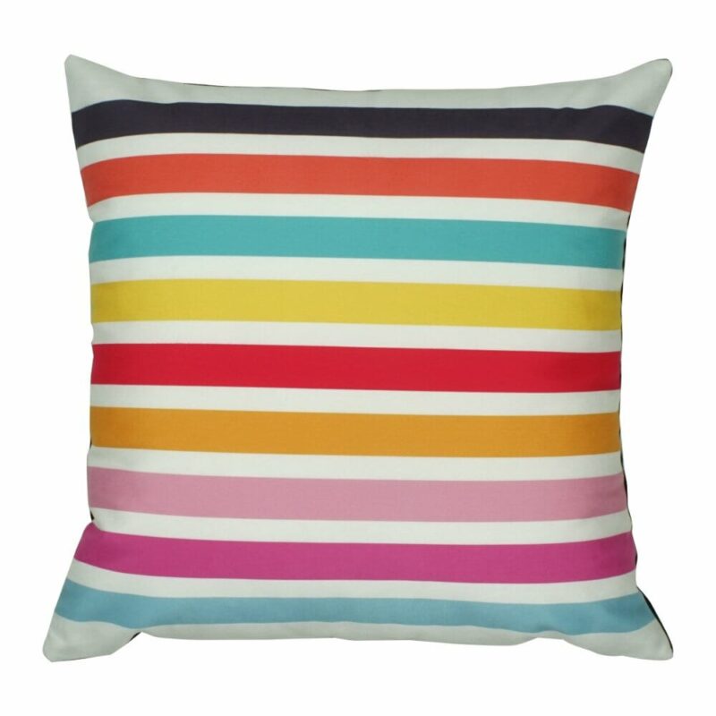 Multi Colour Horizontal Stripe Cushion Cover - 45x45cm - SC402 cushion cover in Multi Colour Horizontal Stripe pattern - 45x45cm