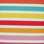 closer look at a cushion in Multi Colour Horizontal Stripe pattern - 45x45cm