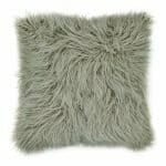 a square fur cushion in Light Grey - 45cm x 45cm