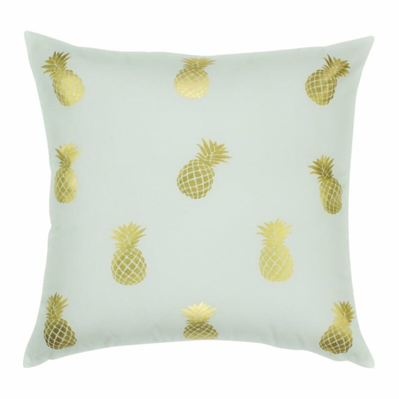 Small Gold Pineapples Cushion - 45x45cm - Cover SC470 a square Cushion Cover in Small Gold Pineapples print - 45x45cm