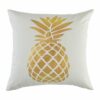 a square Cushion Cover in Gold Pineapple print - 45x45cm