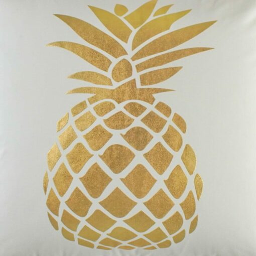 a closer look at a Cushion in Gold Pineapple pattern - 45x45cm