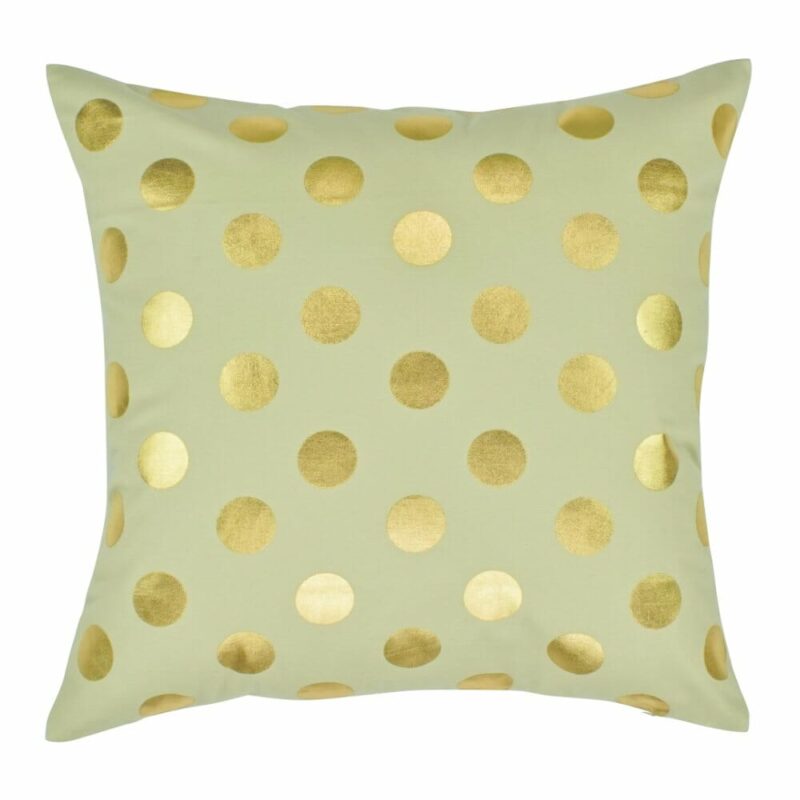 Gold Polka Cushion Cover - 45x45cm - SC474 a square Cushion in Gold Polka pattern - 45x45cm
