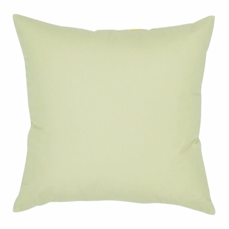 Back side view of Square Cushion Cover in Gold Polka pattern - 45x45cm