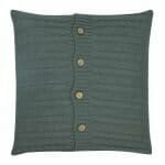 a Buttoned Cable Knit Cushion in Dark Grey colour - 50x50cm