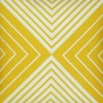 closer look at a cushion in Yellow Thin and Thick Line pattern - 45x45cm