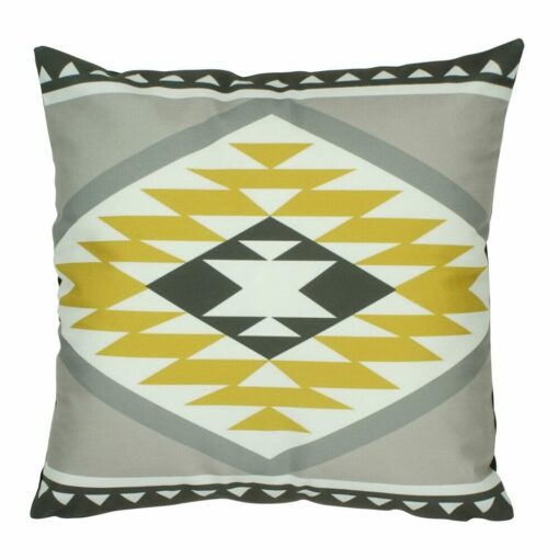 cushion cover in Grey and Yellow Kilim pattern - 45x45cm