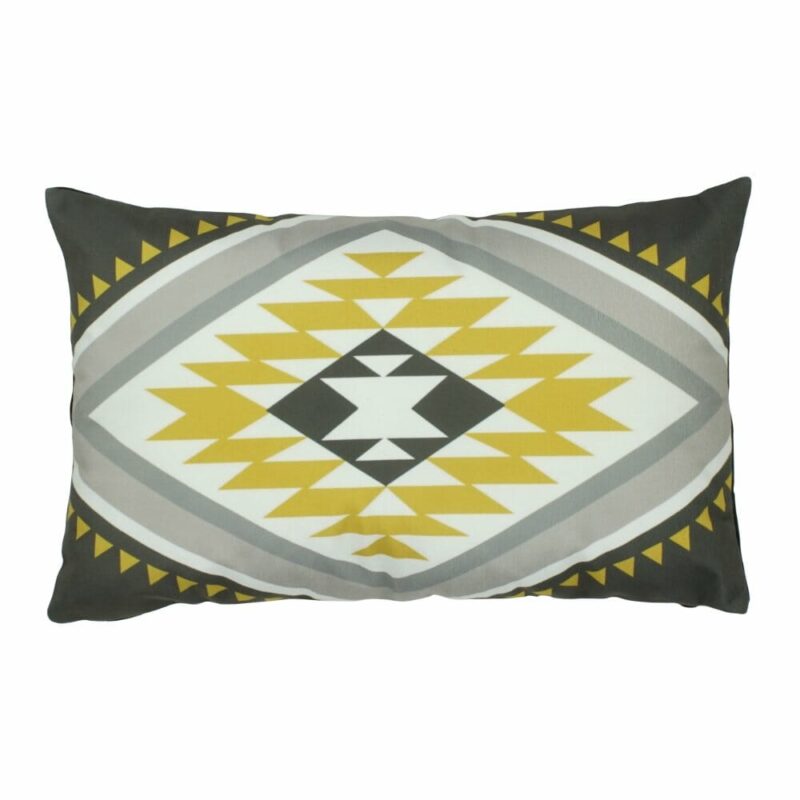 Black and Gold Kilim Rectangular Cushion Cover SC382-30 rectangular cushion in Black and Gold Kilim pattern