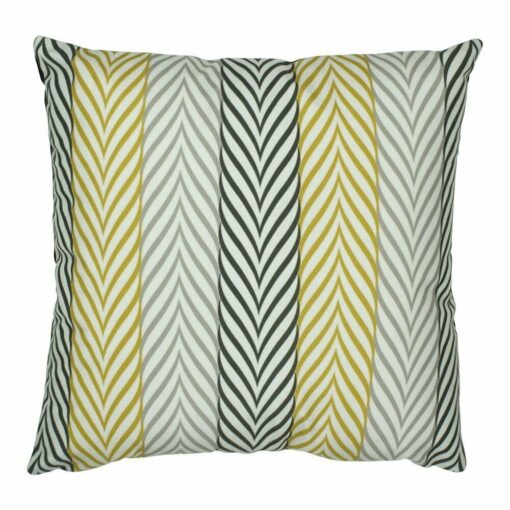 cushion cover in Black Grey and Yellow Chevron pattern - 45x45cm