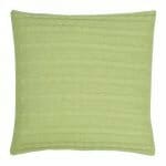 Back Image of Square Light Green Cable Knit Cushion Cover 50cm x 50cm WIth Buttons