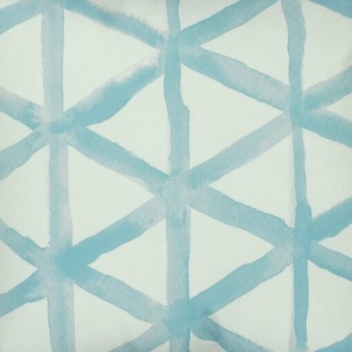 closer look at a cushion in Pastel Blue Trellis pattern - 45x45cm