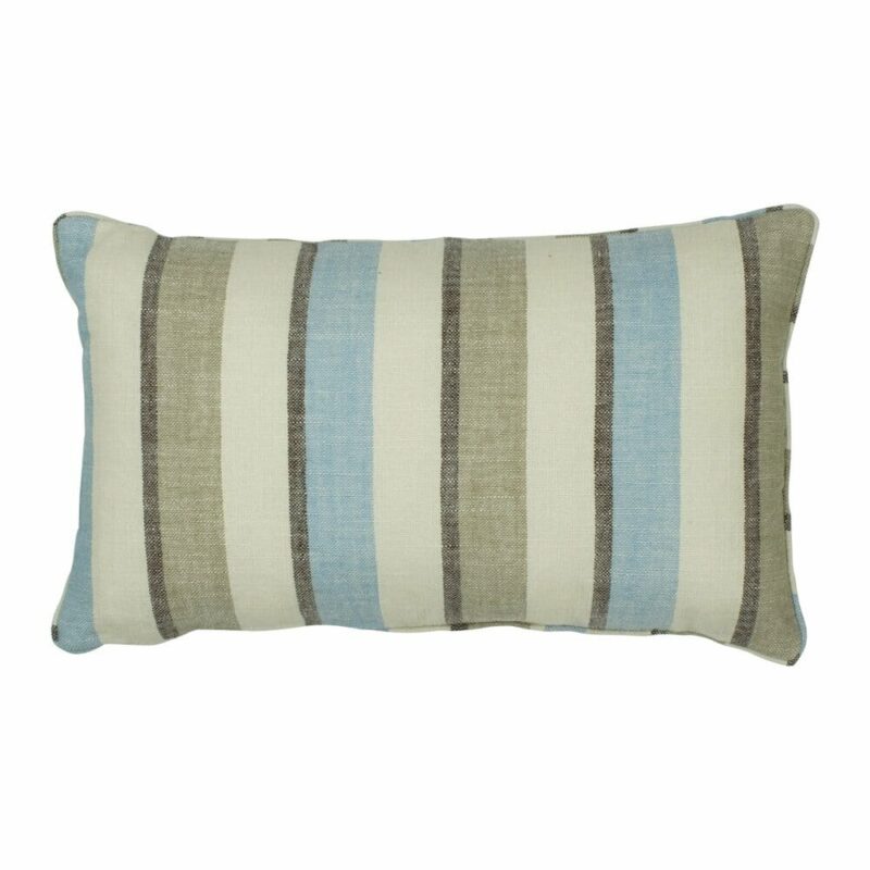 Sky Blue and Grey Stripe Rectangular Cushion Cover 30x50cm - SC459-30 rectangular cushion in Sky Blue and Grey Stripe -30x50cm