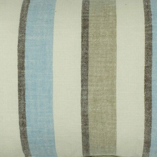 closer look at a rectangular cushion Cover in Sky Blue and Grey Stripe -30x50cm