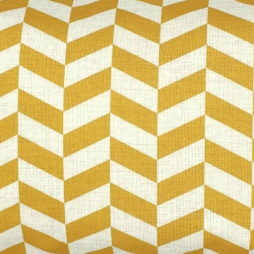 a closer look at a Rectangular Cushion cover in Gold Thick Chevron pattern- 30x50cm