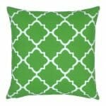 Outdoor cushion cover in Green Trellis pattern