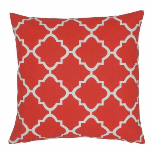 Rose Red Trellis Outdoor Cushion Cover SC337 Outdoor cushion cover in Rose Red Trellis pattern