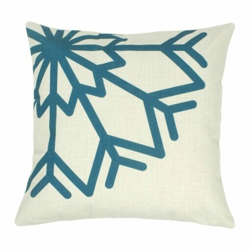 cushion cover in Blue Quartered Snowflake print - 45x45cm
