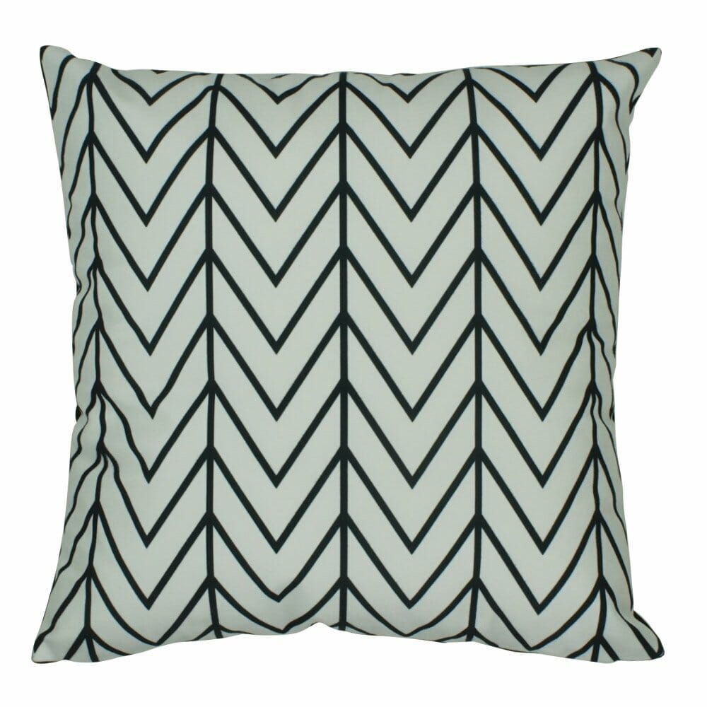 black and white chevron cushion