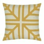 cushion cover in Gold Four Square pattern - 45x45cm