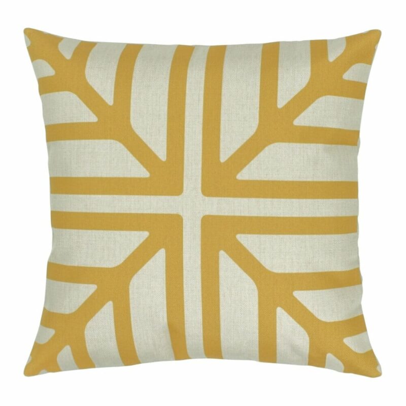 Gold Four Square Cushion Cover - 45x45cm - SC363 cushion cover in Gold Four Square pattern - 45x45cm