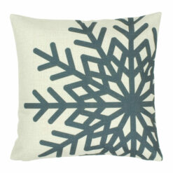 cushion cover in Admiral Blue Snowflake print - 45x45cm