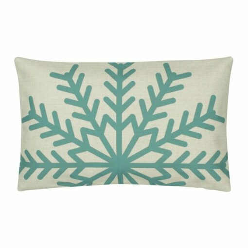 a Rectangular Cushion in Snowflake print - 30x50cm
