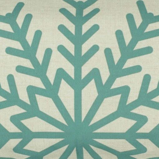 a closer look at a Rectangular Cushion cover in Snowflake print - 30x50cm