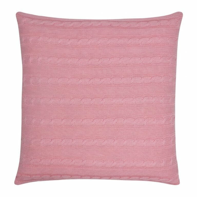 Pink Knitted Cushion Cover 50cm X 50cm