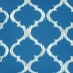 closer look at a Outdoor cushion in Blue Trellis pattern