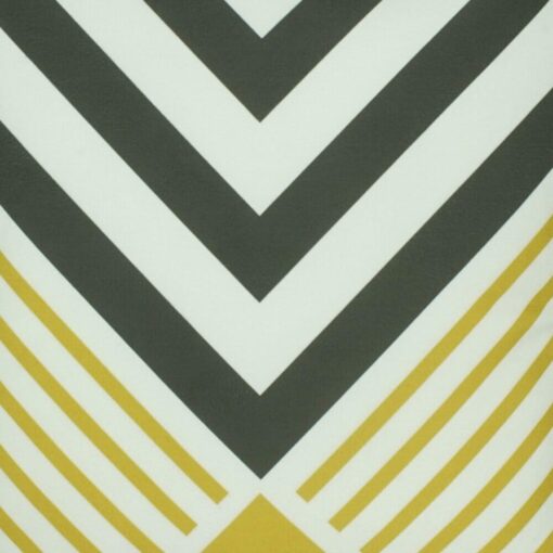 closer look at a cushion in Black and Yellow Line pattern - 45x45cm
