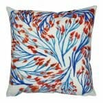 cushion cover in Blue and Orange Plant pattern - 45x45cm