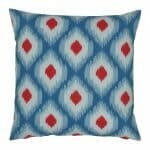 Outdoor cushion cover in Blue Fire pattern